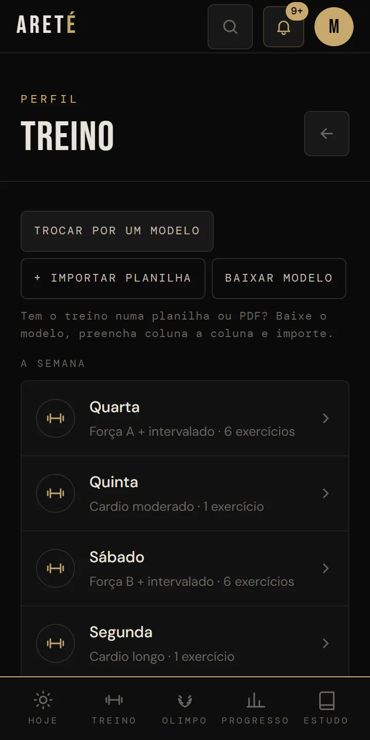 Plano de treino