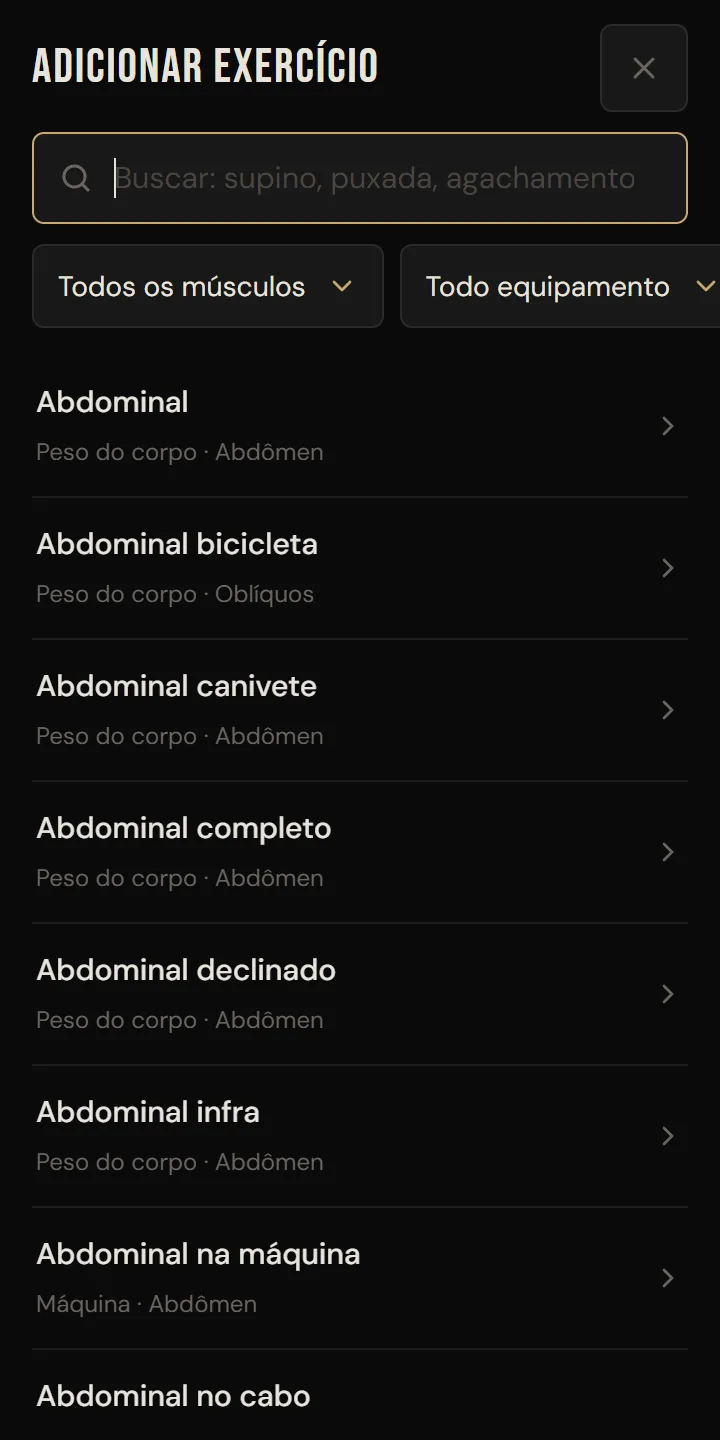 Buscar exercício
